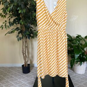 LOFT Striped Cross Front Dress
